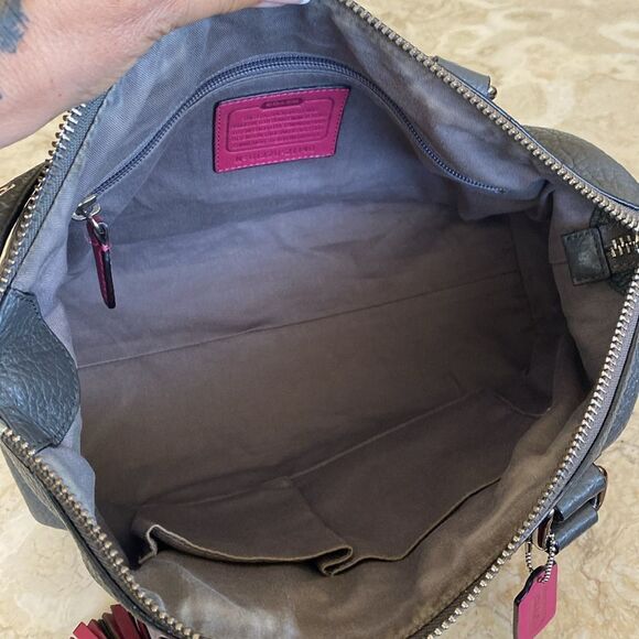 Coach 21140 Textured Leather Legacy Satchel Shoulder Bag - Picture 12 of 16